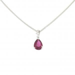 PT900/PT850 ルベライトトルマリン ネックレス 1.11CT