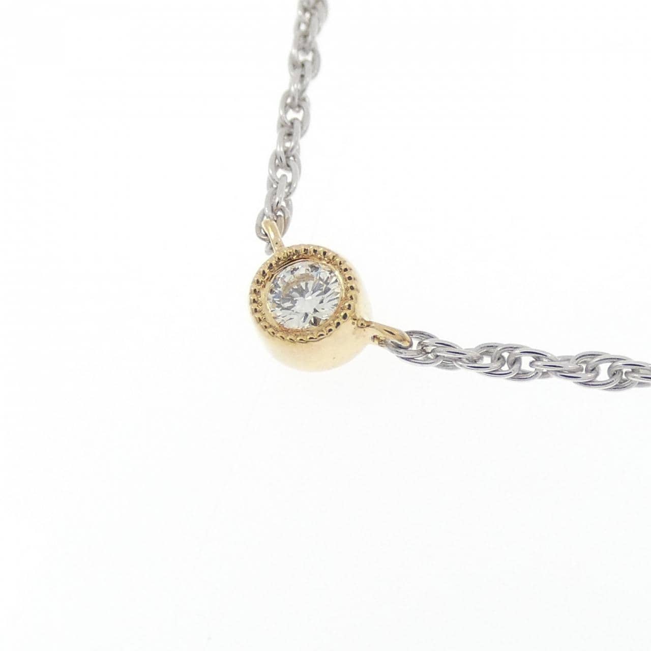 K18YG/K18WG ダイヤモンド ネックレス 0.27CT