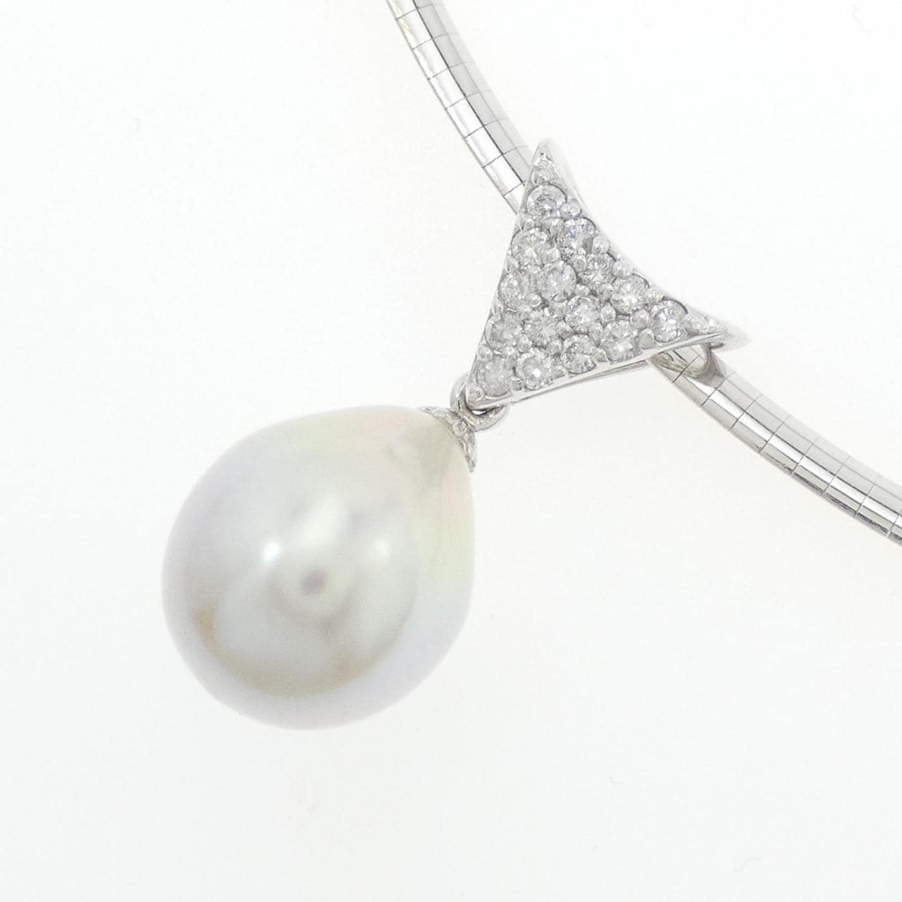 K18WG/750WG/750YG White Butterfly Pearl Necklace 12.5mm