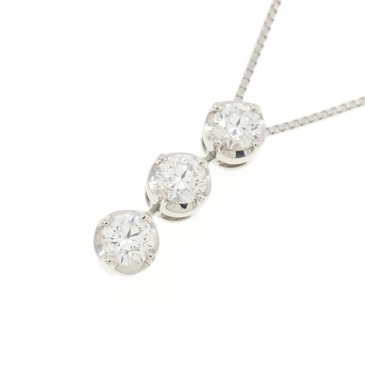 【新品】PT900/PT850 ダイヤモンド ネックレス 0.527CT F SI1 EXT
