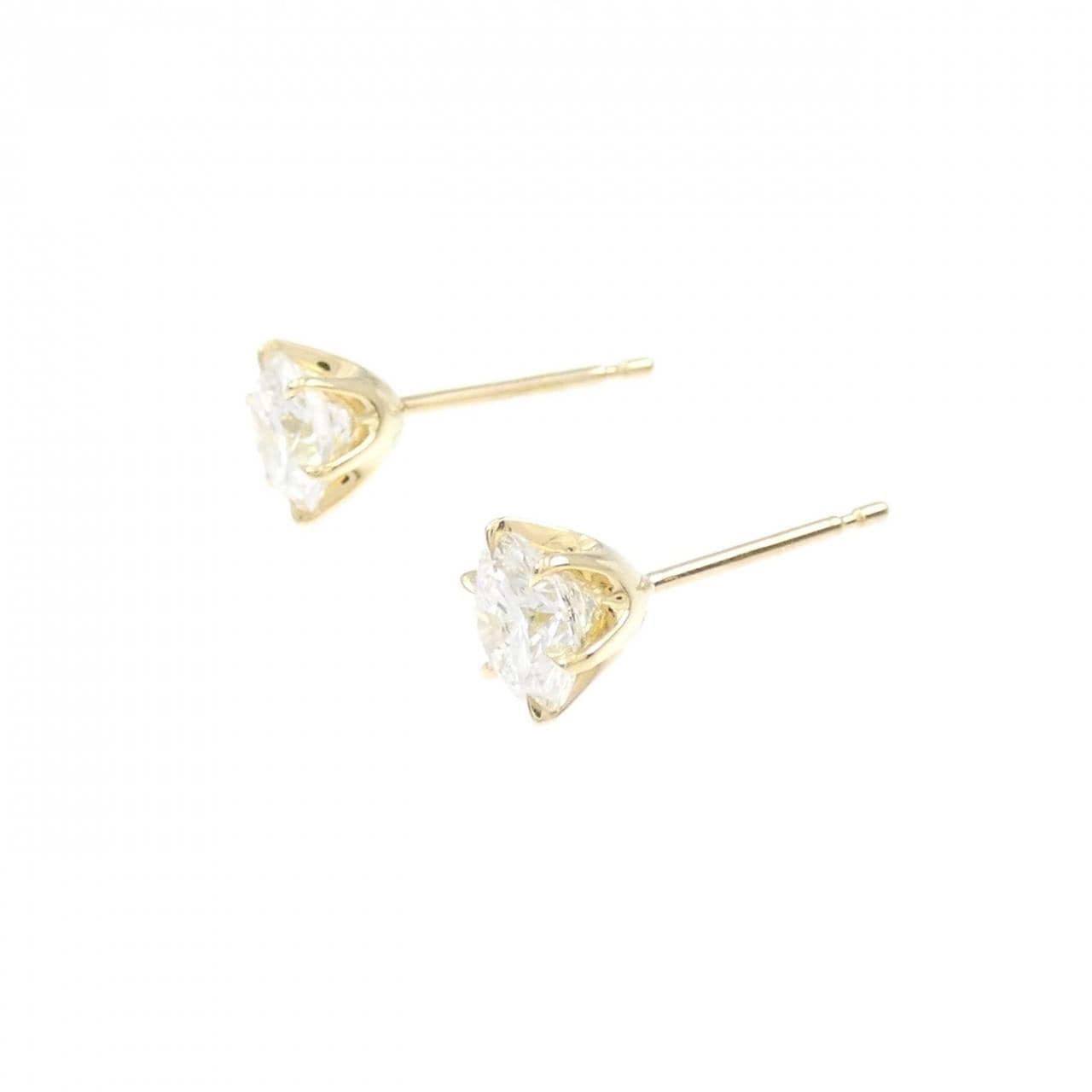 [BRAND NEW] K18YG Diamond Earrings 0.542CT 0.536CT H SI2 VG
