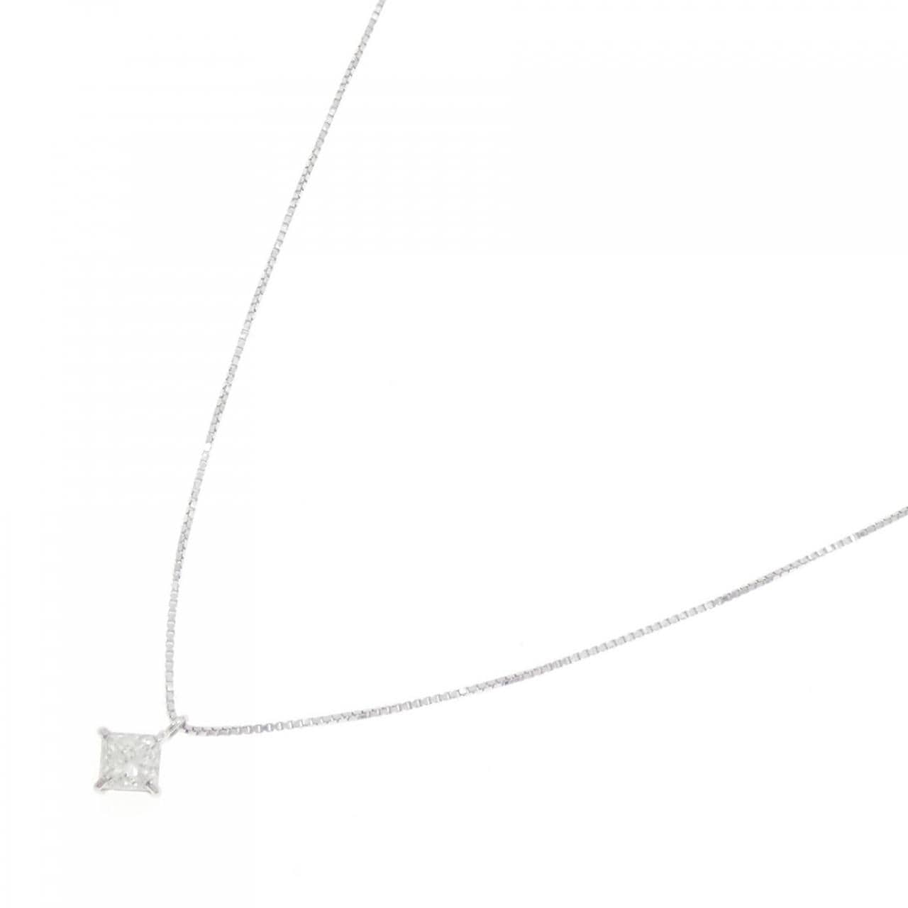 K18WG ソリティア ダイヤモンド ネックレス 0.310CT
