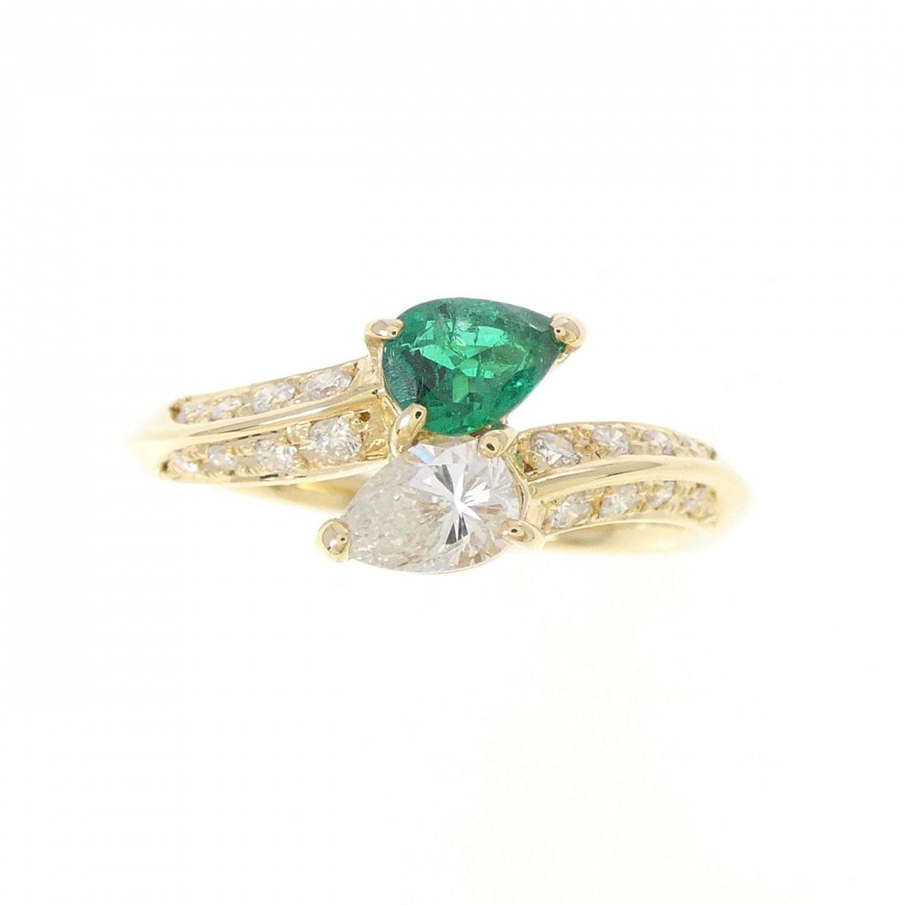 K18YG エメラルド リング 0.27CT