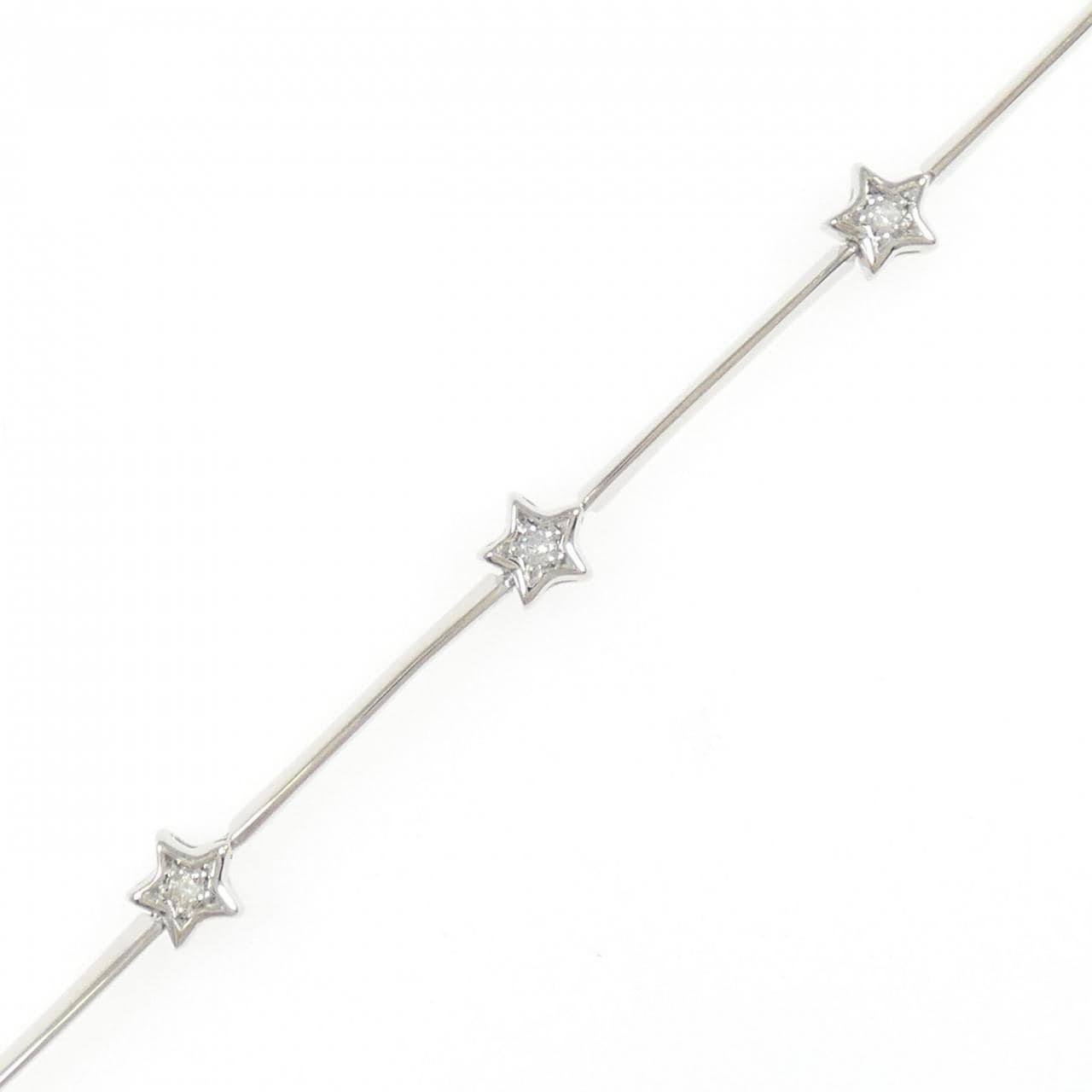 K18WG スター ダイヤモンド ブレスレット 0.10CT