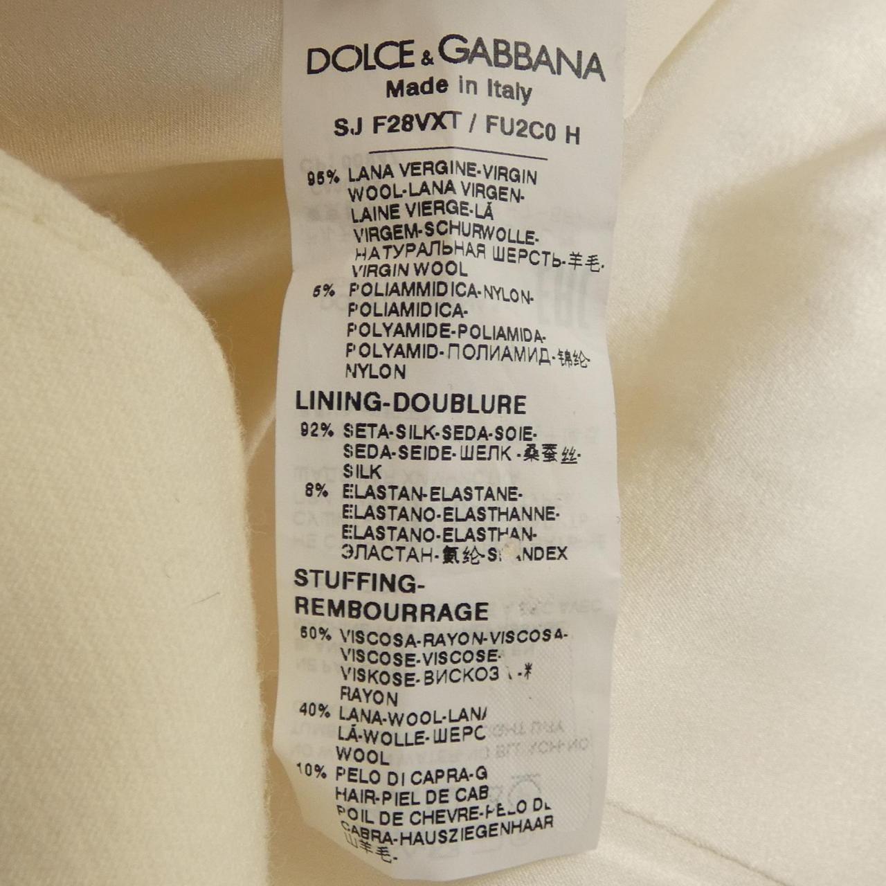 ドルチェアンドガッバーナ DOLCE&GABBANA F28VXT/FU2C0 ジャケット