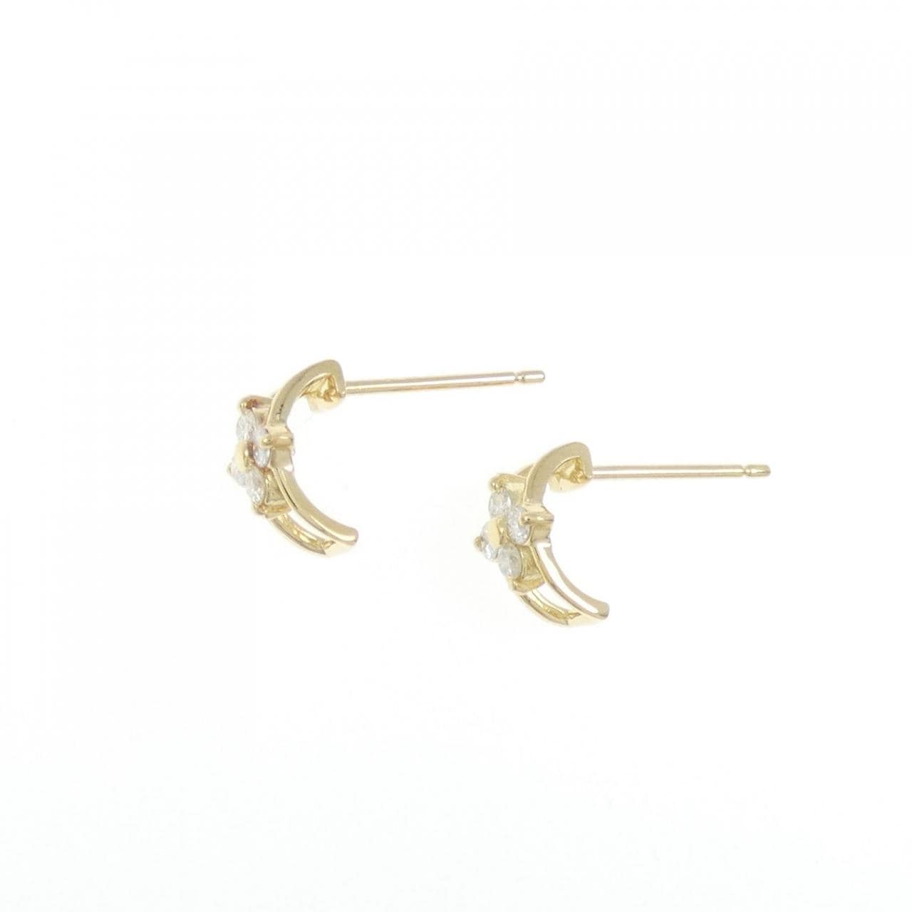 K18YG Diamond earrings 0.12CT