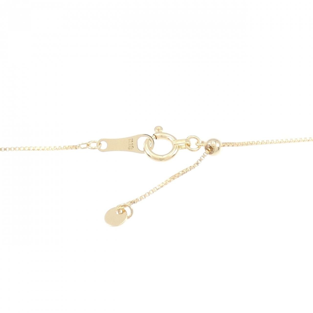 K18YG フラワー ダイヤモンド ネックレス 0.50CT