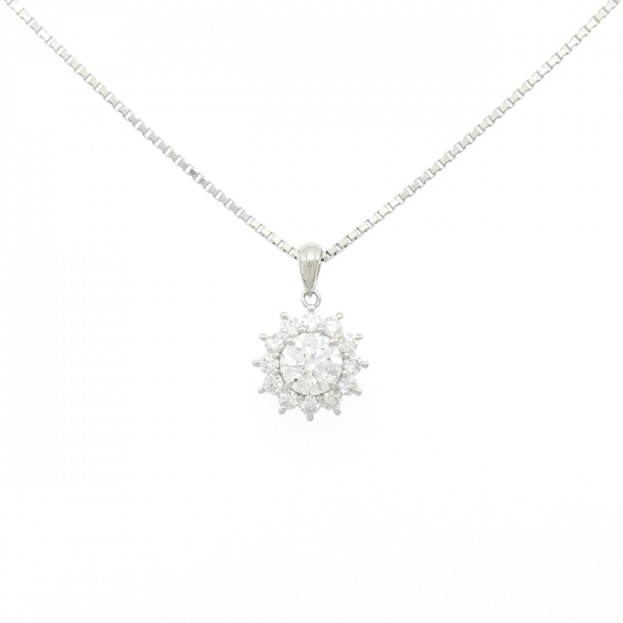 PT900/PT850 ダイヤモンド ネックレス 1.022CT G SI2 EXT H&C