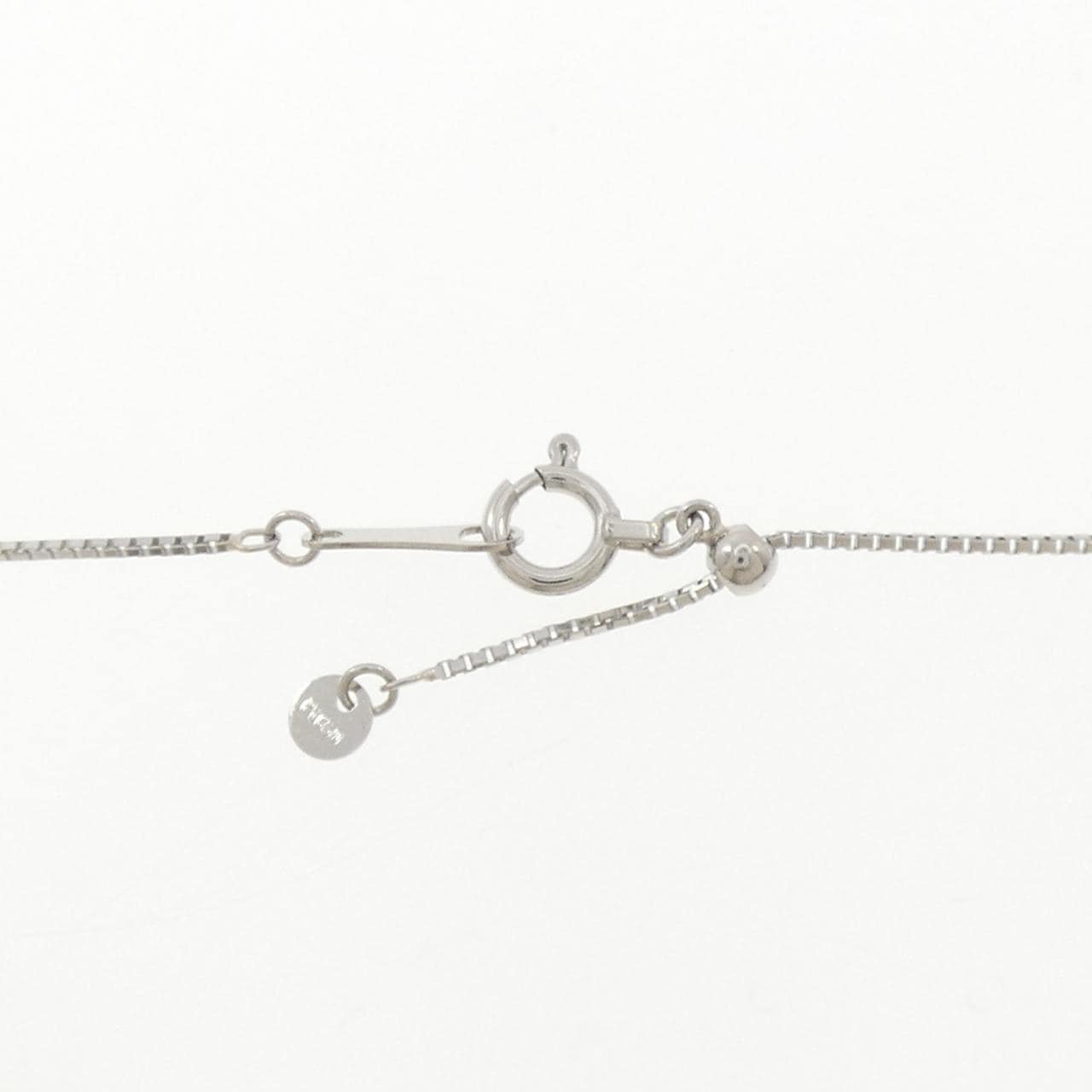 PT900/PT850 フラワー アウイナイト ネックレス 0.08CT