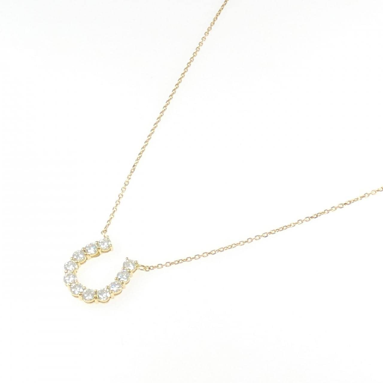 【新品】K18YG ダイヤモンド ネックレス 1.001CT E VVS2-SI1 VG-GOOD