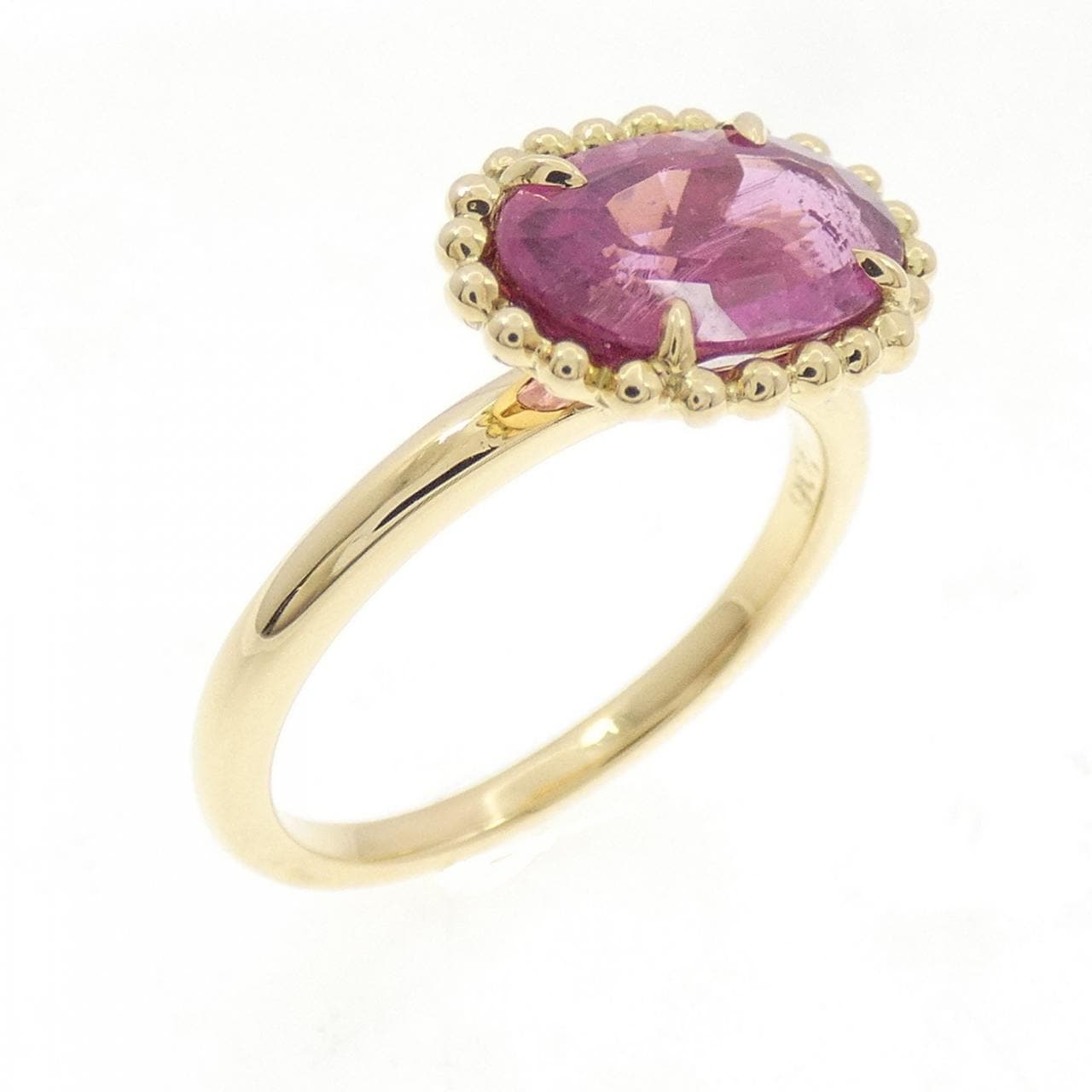 K18YG トルマリン リング 2.16CT