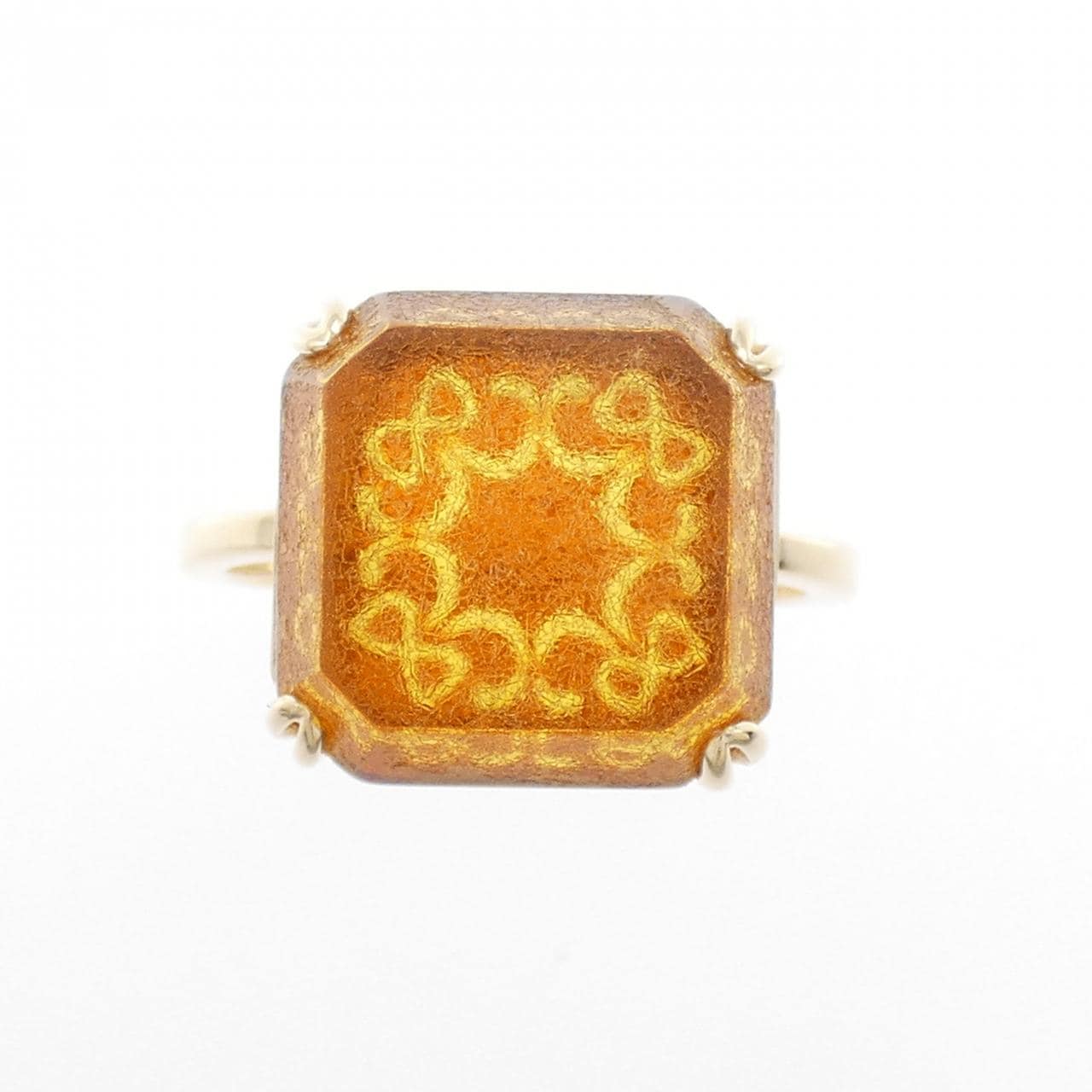 アガット コハク リング