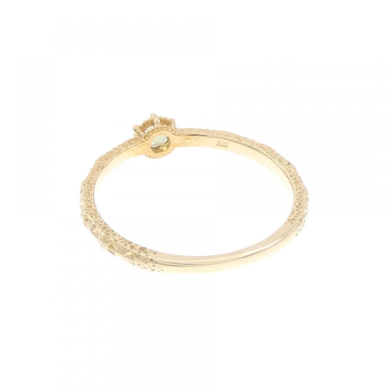 K10YG モルダバイト リング