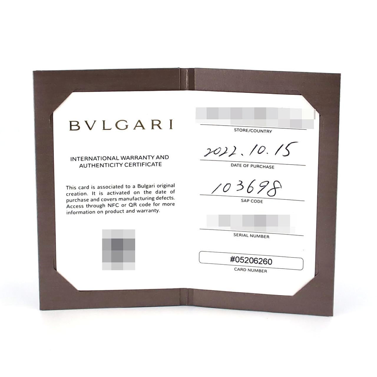 BVLGARI BVLGARI BVLGARI LIMITED BB23S/103698 SS石英