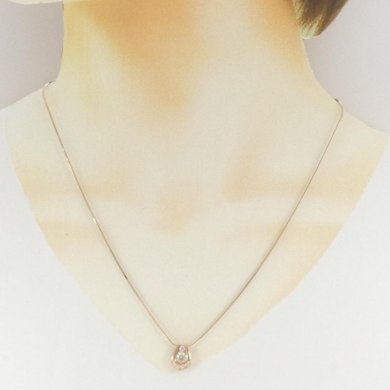 K18PG ダイヤモンド ネックレス 0.38CT