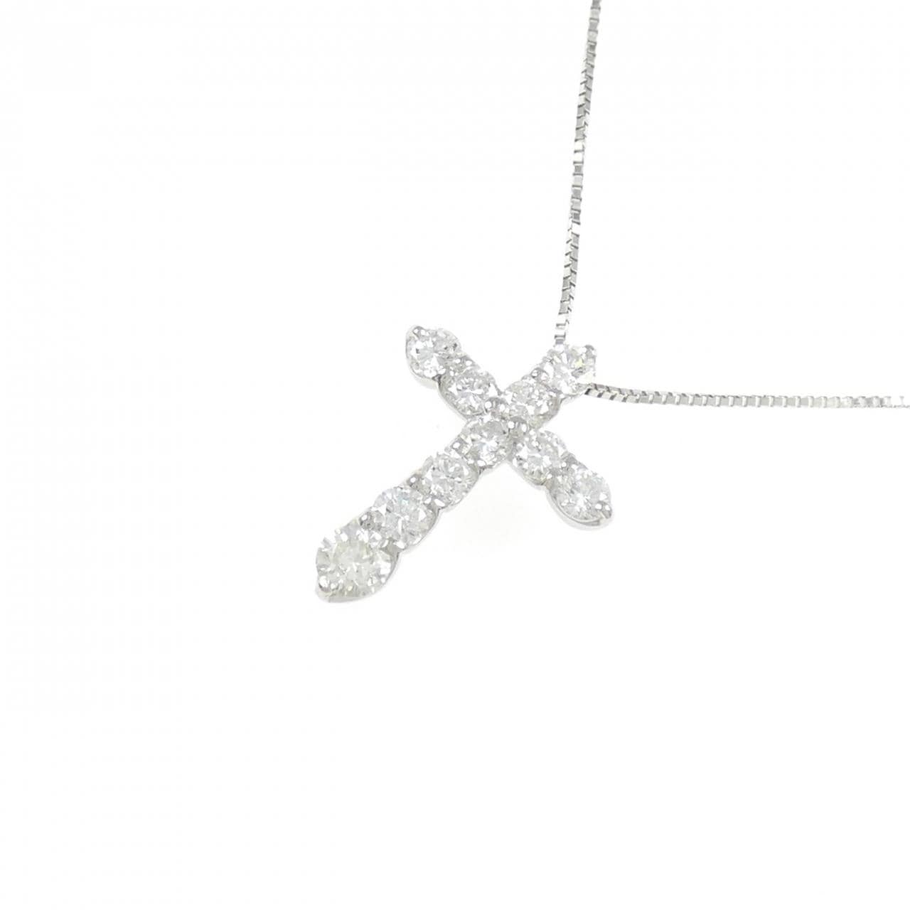 PT900/PT850 クロス ダイヤモンド ネックレス 1.00CT