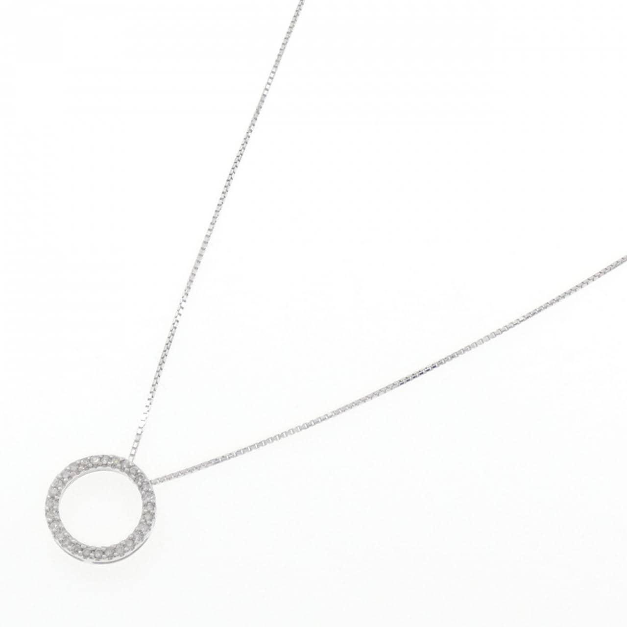 K14WG ダイヤモンド ネックレス 0.18CT