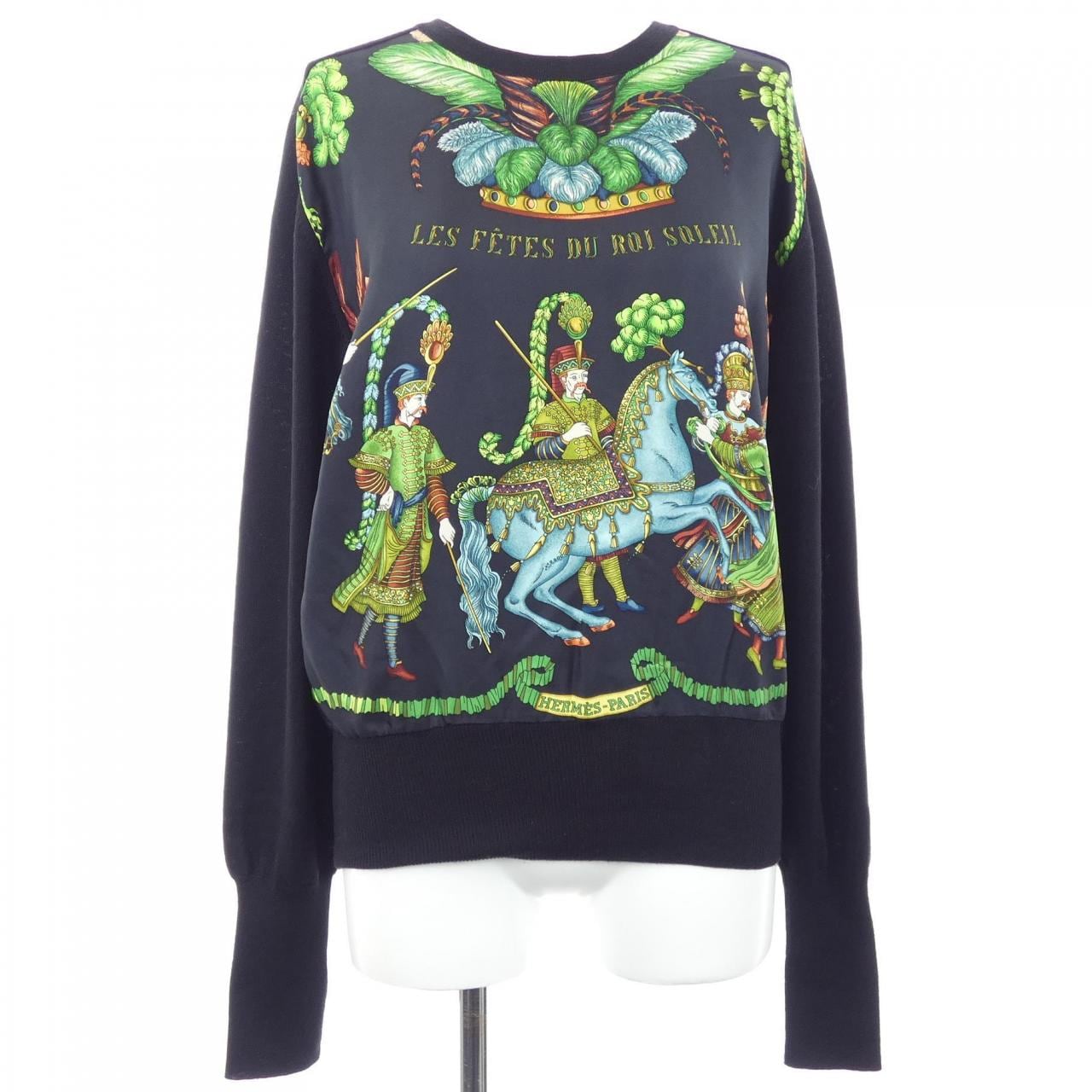 【ヴィンテージ】エルメス HERMES LES FETES DU ROI SOLEIL ツイルレーヌ. ニット