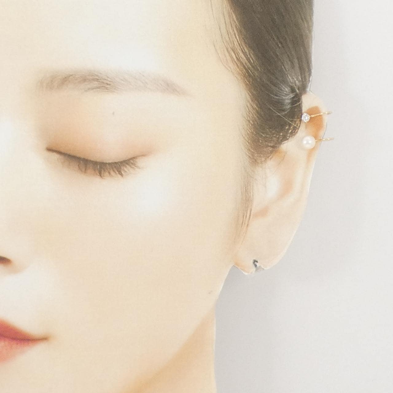 K10WG 淡水パール イヤーカフ 5.3mm 片耳