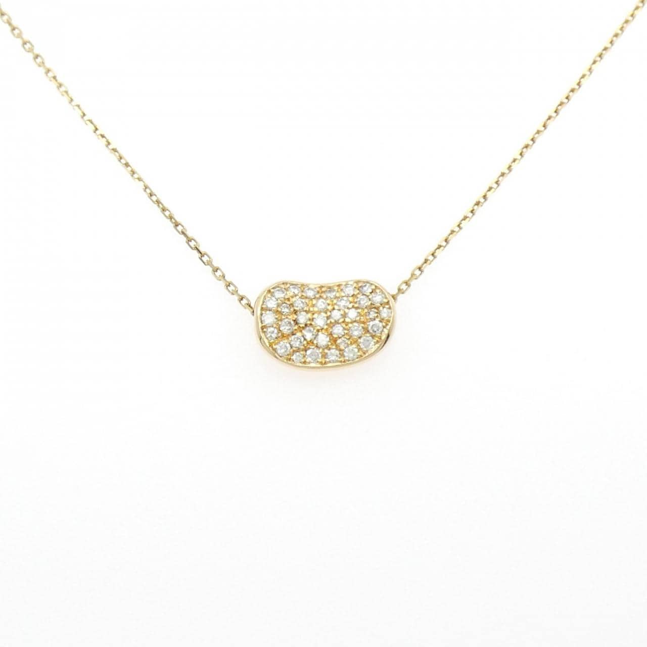 K18PG Pave Diamond Necklace 0.63CT