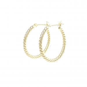 K18YG フープ ピアス