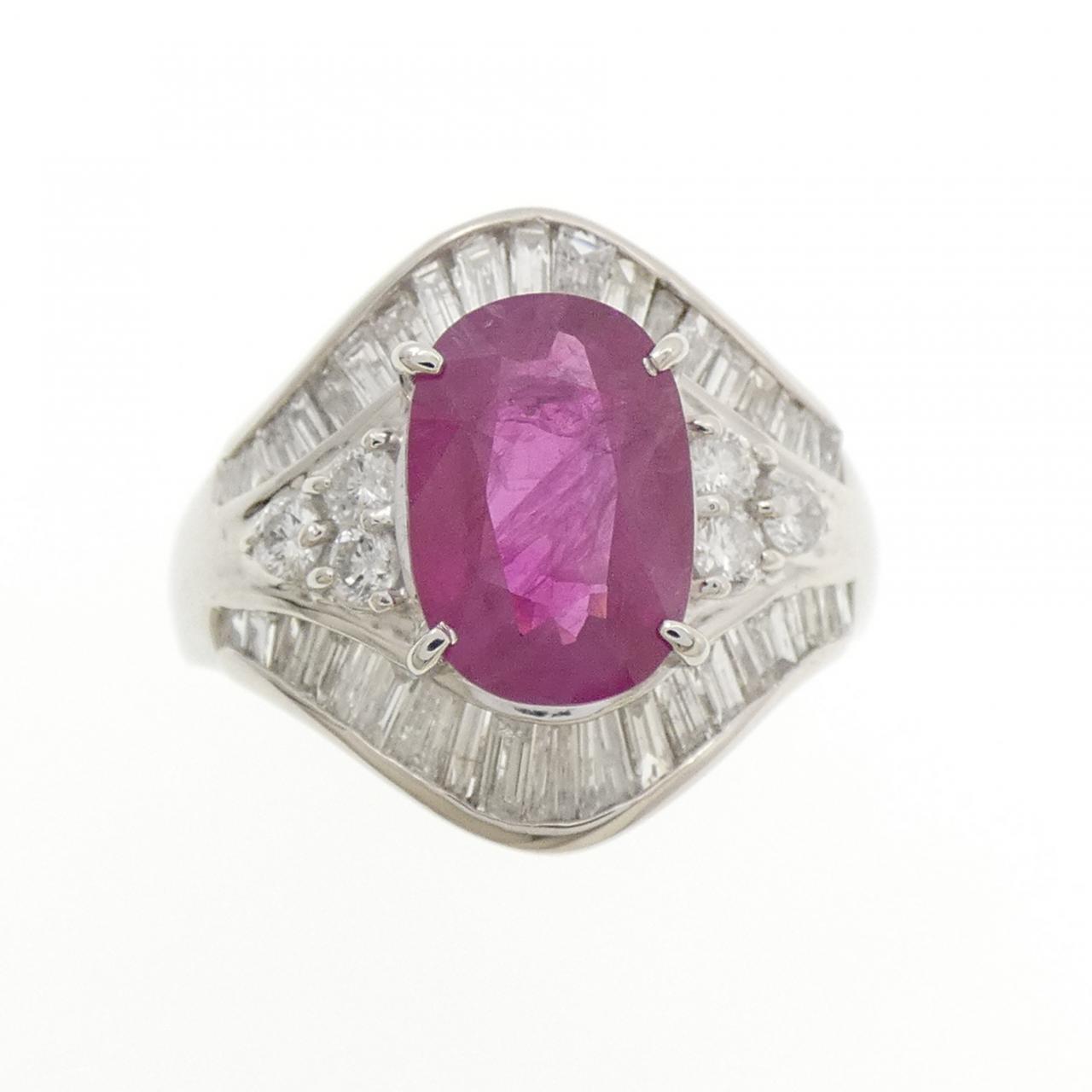 PT900 ルビー リング 2.101CT
