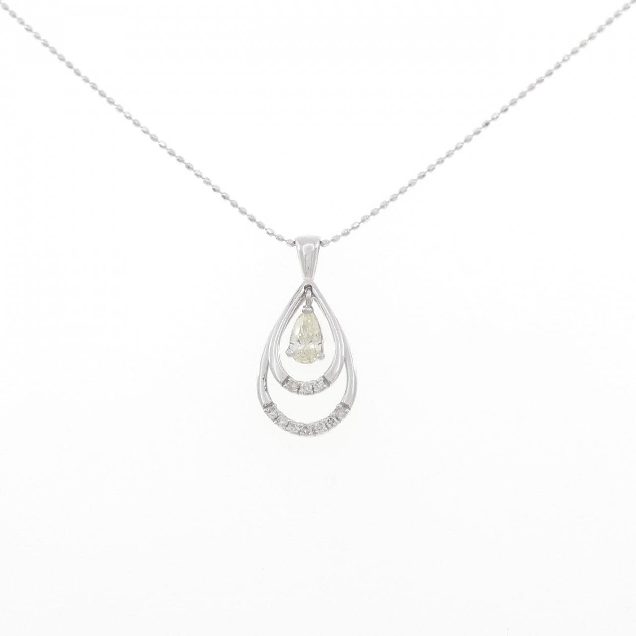 K18WG ダイヤモンド ネックレス 0.30CT