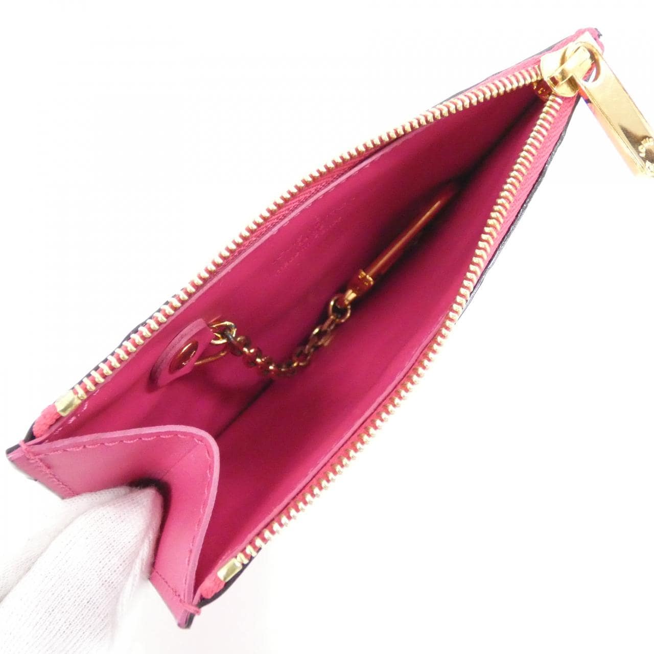 LOUIS VUITTON Vernis（花卉印花）Pochette Cle M90586零钱钥匙包