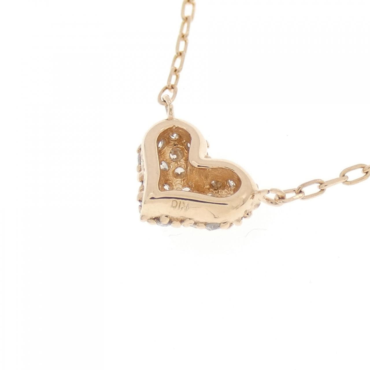 K10PG ハート ダイヤモンド ネックレス 0.20CT