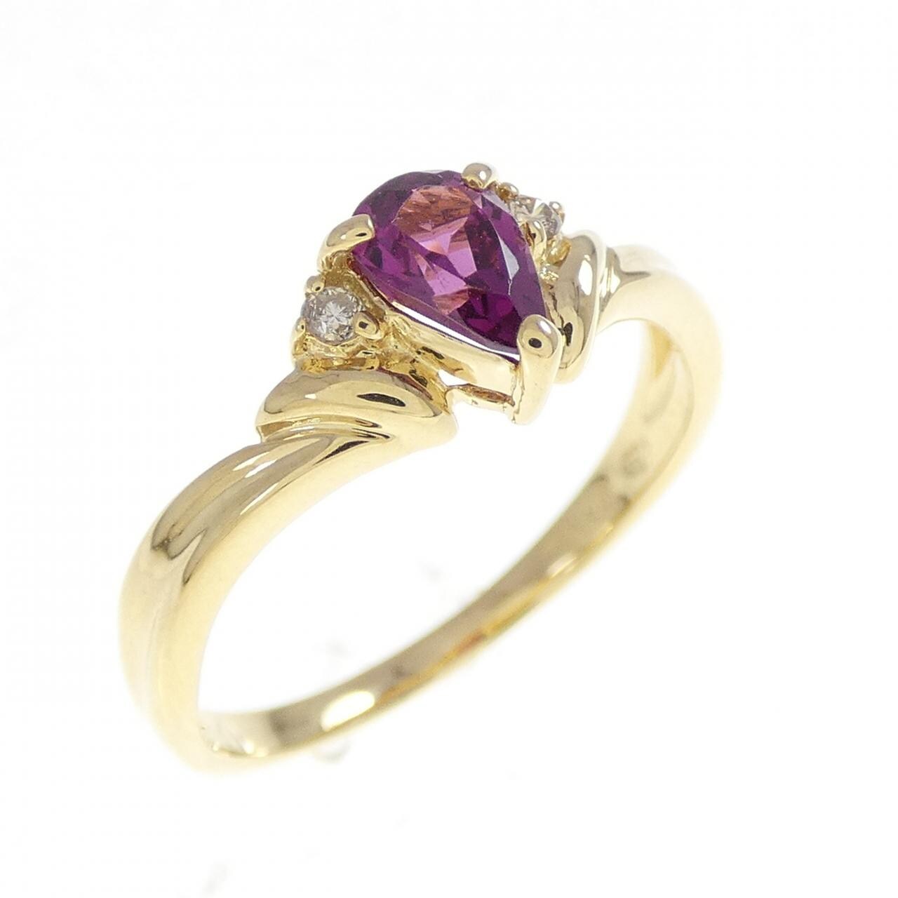 K18YG ガーネット リング