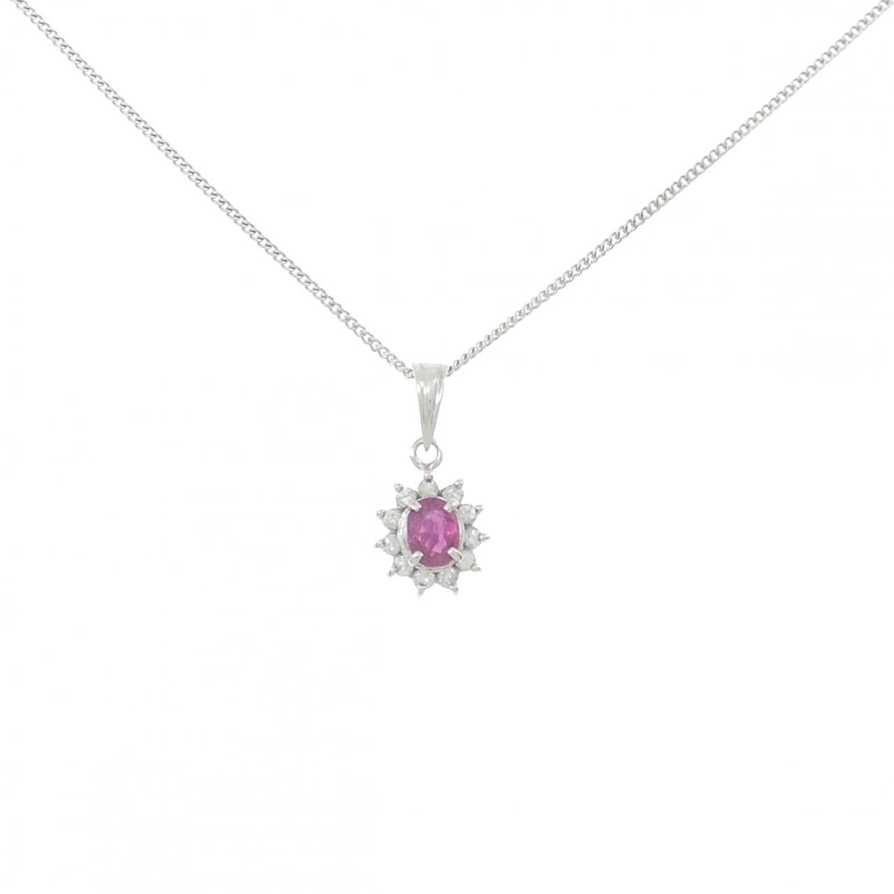 PT ルビー ネックレス 0.41CT