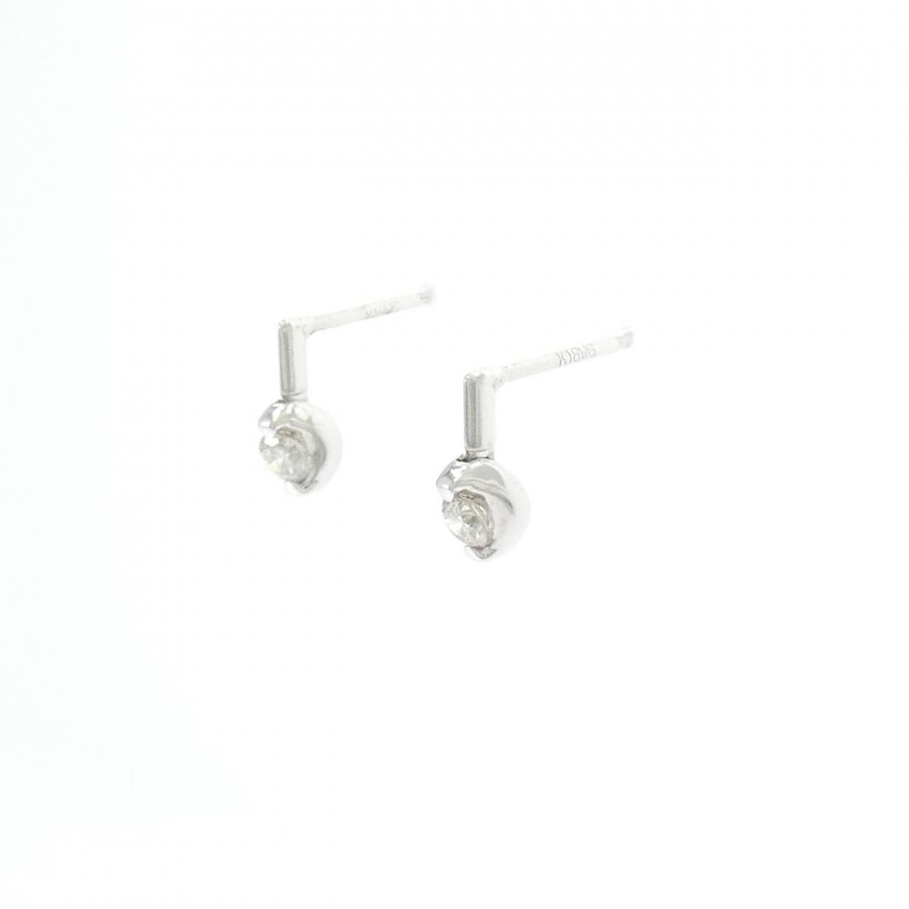 K18WG ダイヤモンド ピアス