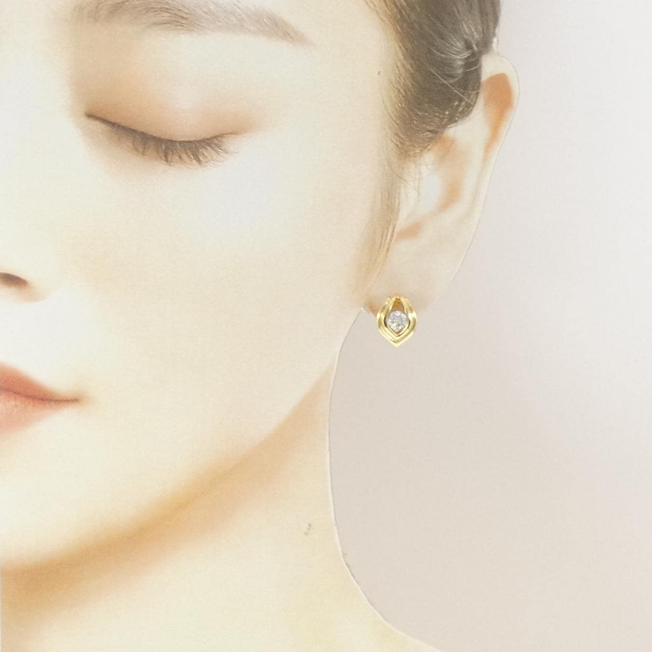 K18YG ダイヤモンド ピアス 0.813CT