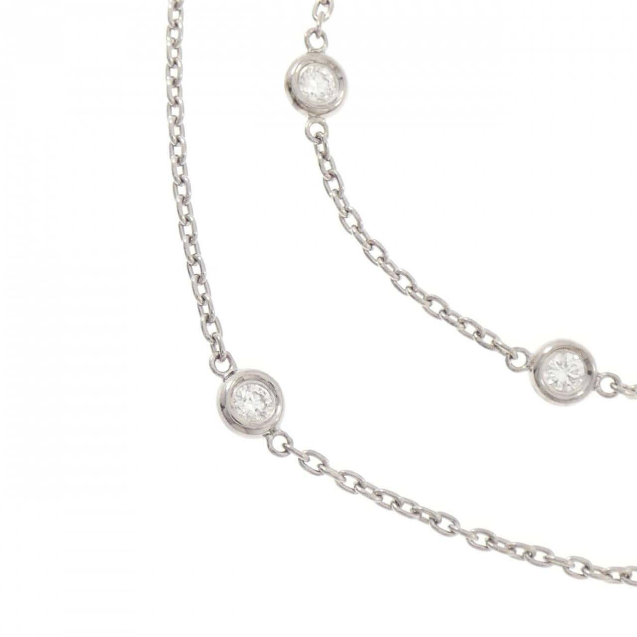 K18WG ダイヤモンド ネックレス 1.10CT