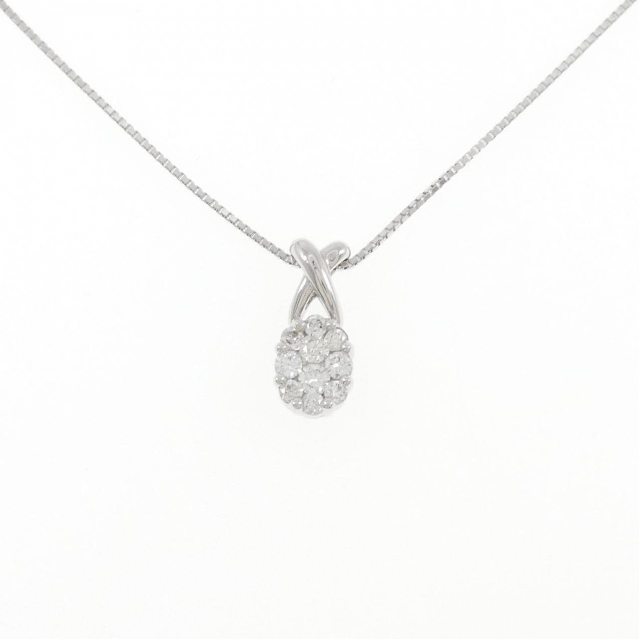 K18WG ダイヤモンド ネックレス 0.35CT