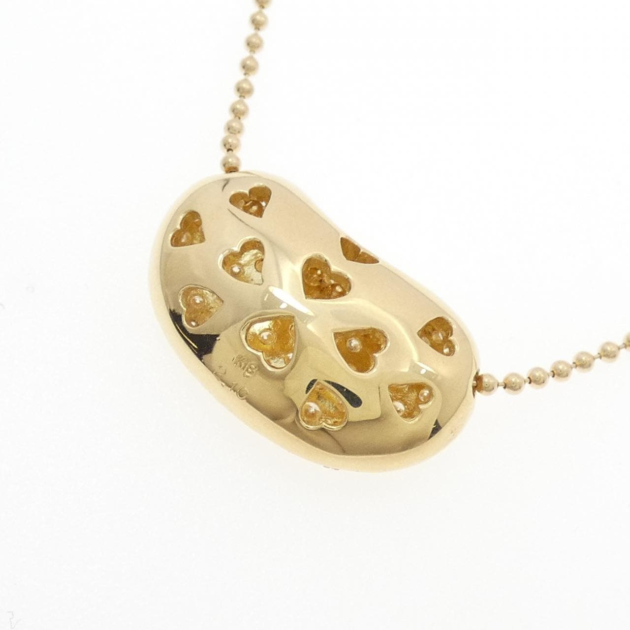 K18YG パヴェ ダイヤモンド ネックレス 2.10CT
