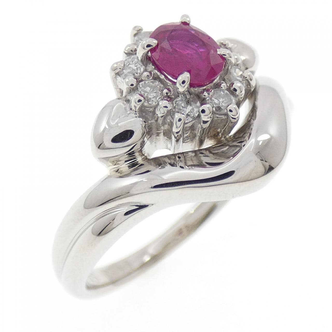 PT900 ルビー リング 0.45CT