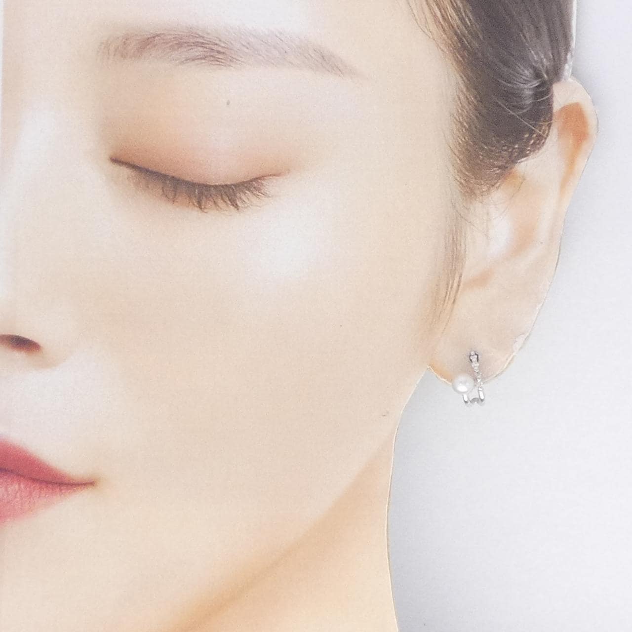 K18WG アコヤパール ピアス 4.7mm