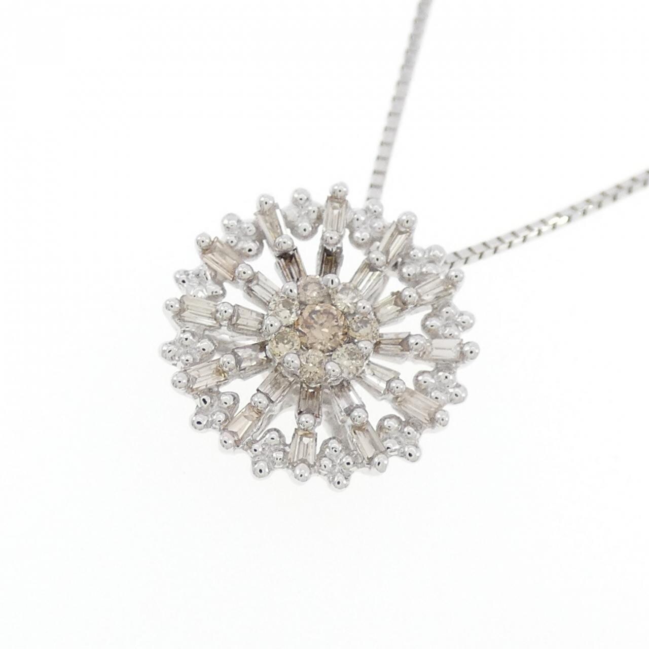 K18WG ダイヤモンド ネックレス 0.28CT