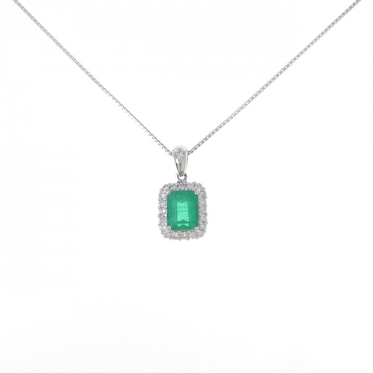 PT900/PT850 エメラルド ネックレス 1.48CT
