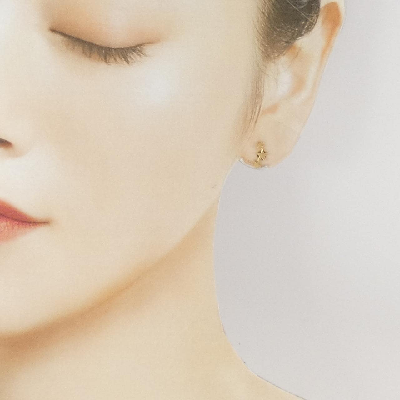 STAR JEWELRY K18YG earrings