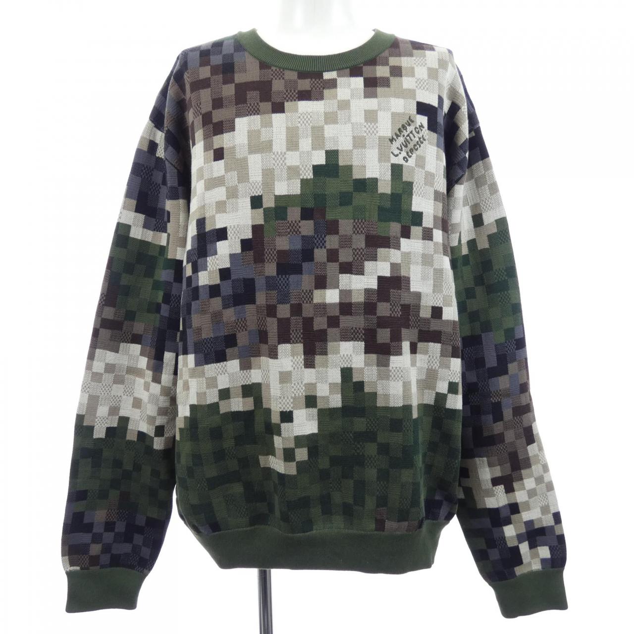 ルイヴィトン LOUIS VUITTON ダモフラージュコットンプルオーバー HQN72WAUR ニット