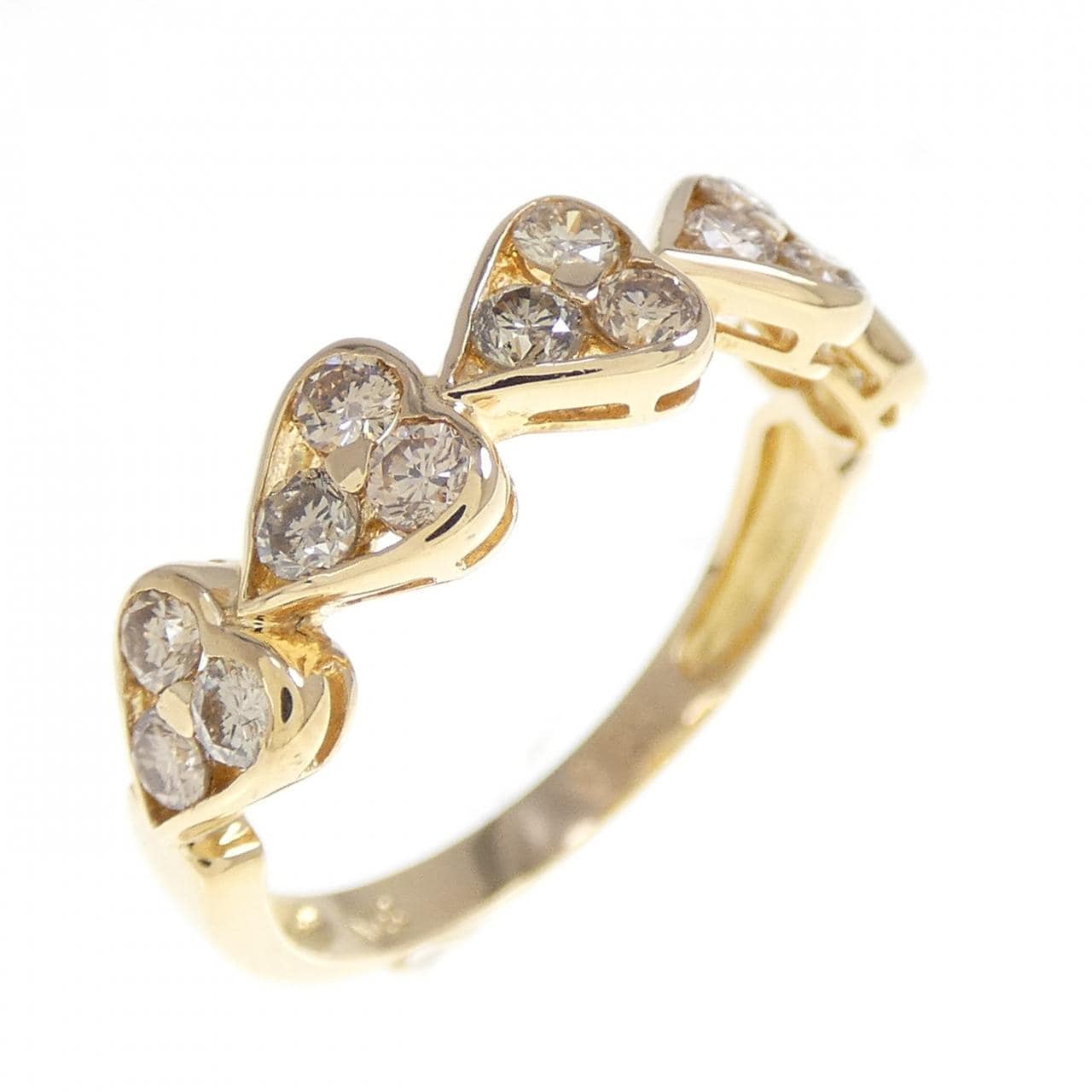 K18YG ハート ダイヤモンド リング 0.60CT