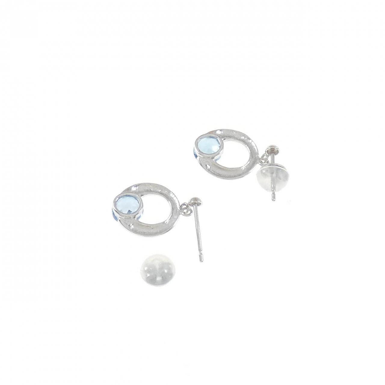 PT blue Topaz earrings