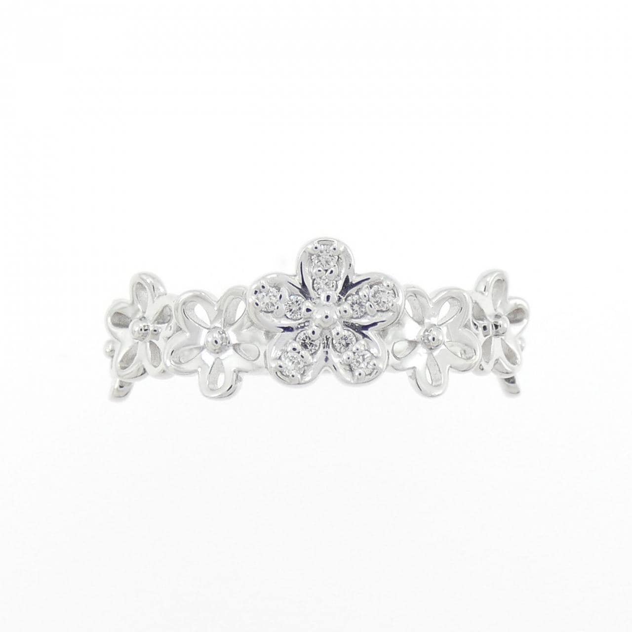 ポンテヴェキオ フラワー ダイヤモンド リング 0.04CT