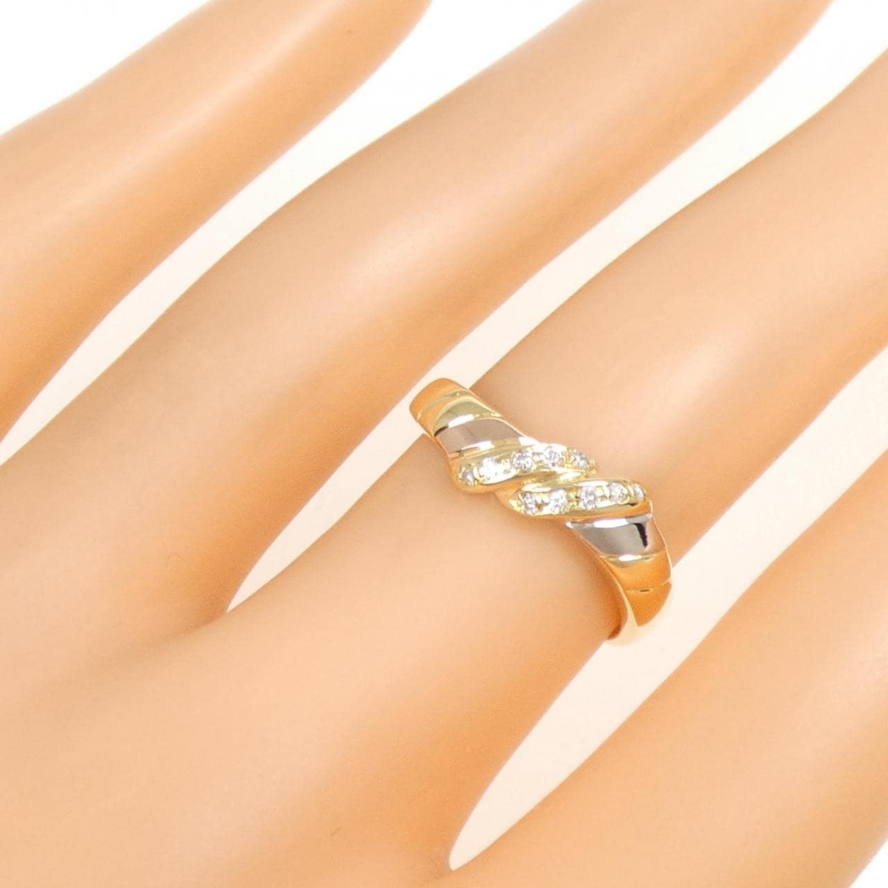 K18YG/K18PG/PT900 ダイヤモンド リング 0.07CT