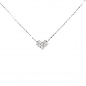 K18WG ハート ダイヤモンド ネックレス 0.13CT
