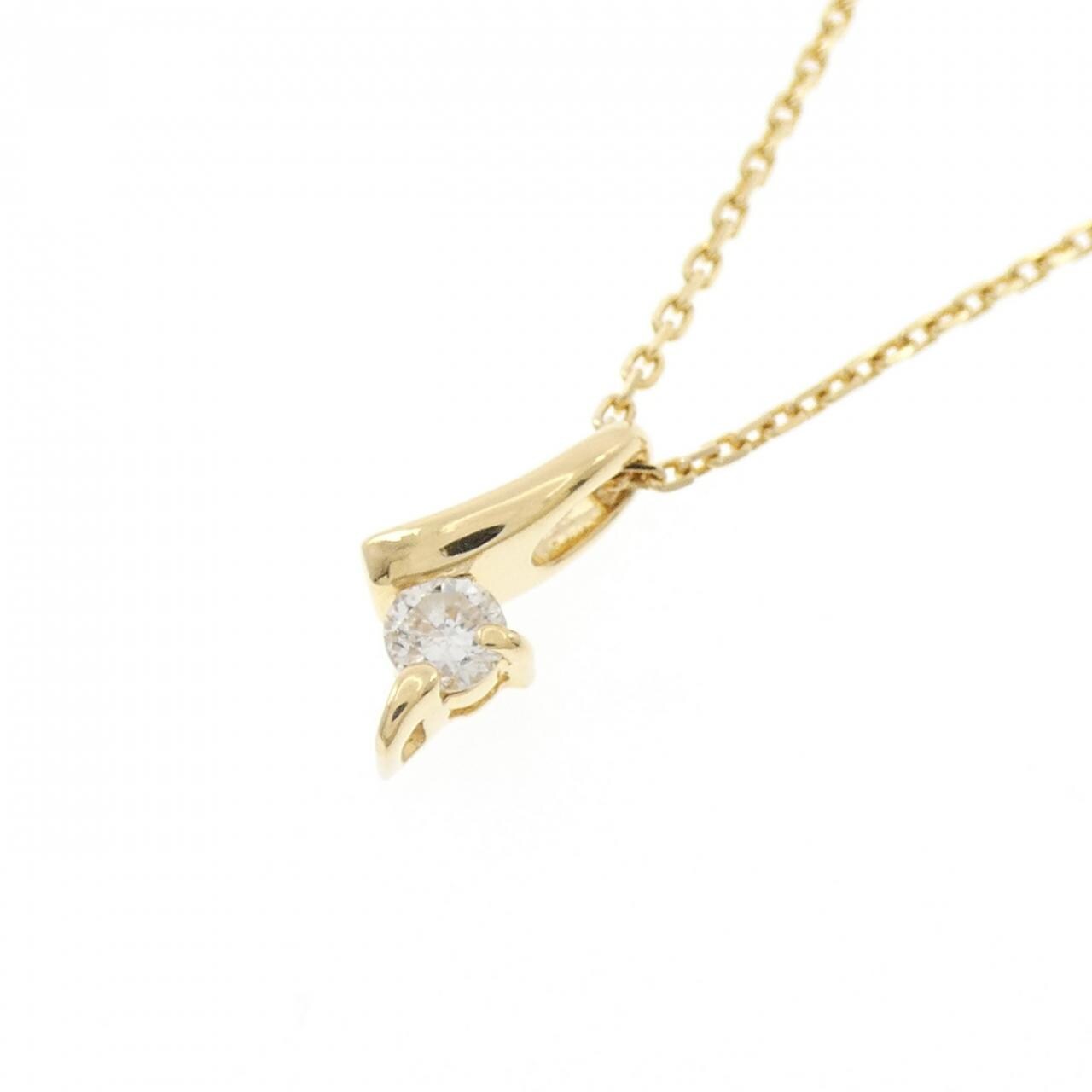K18YG ダイヤモンド ネックレス 0.13CT
