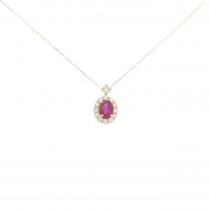 【新品】K18YG ルビー ネックレス 0.29CT