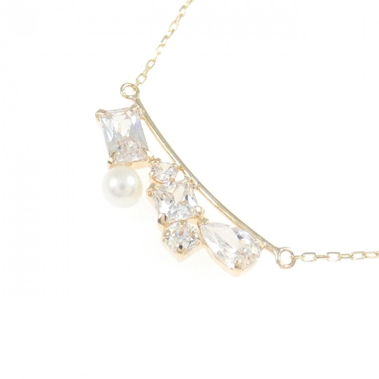 K10YG 淡水パール ネックレス